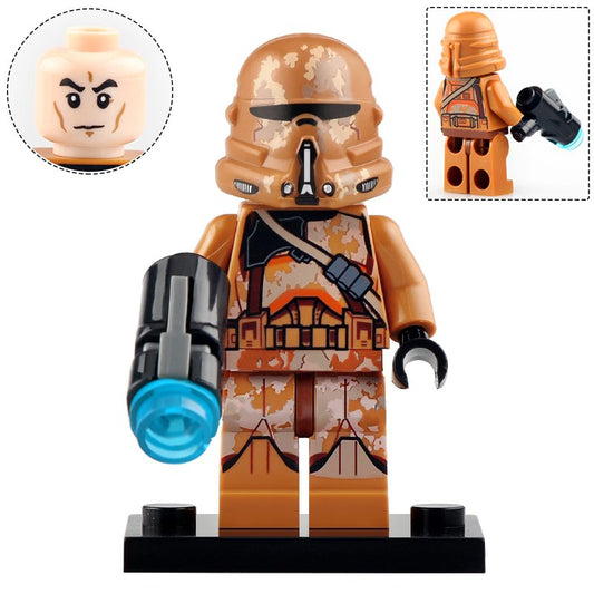 Geonosis Camouflage Airborne Clone Trooper Custom Star Wars Minifigure1