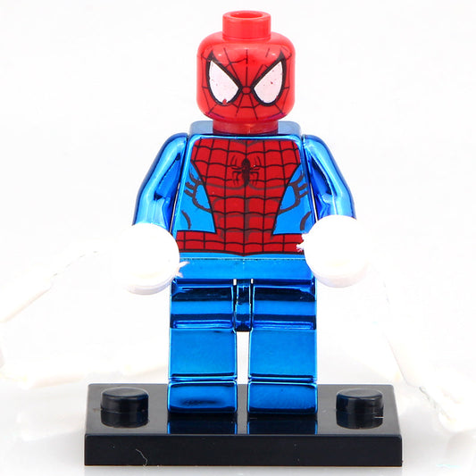 Chrome Spider-Man Custom Marvel Superhero Minifigure1