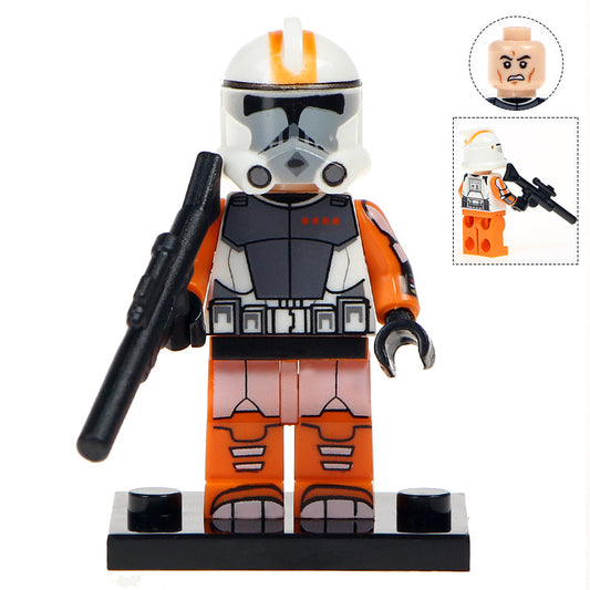 Clone Trooper in Orange Custom Star Wars Minifigure1