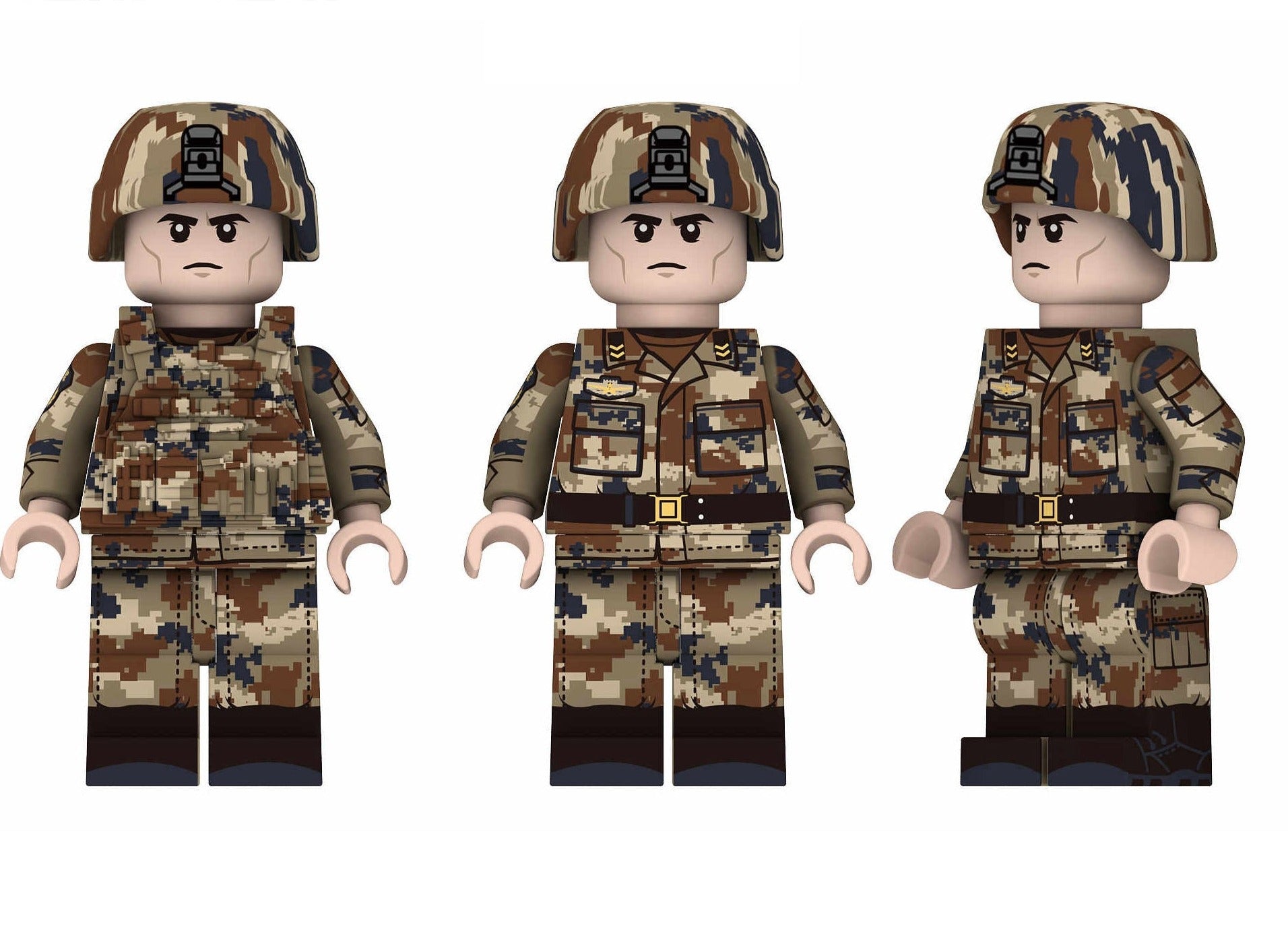 Chinese Modern Soldier Custom Minifigure2