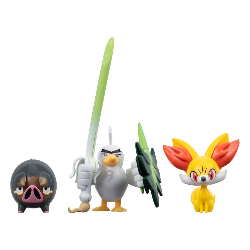 Pokémon Battle Figure Set 3-Pack Fennekin, Lechonk, Sirfetch'd 5cm1