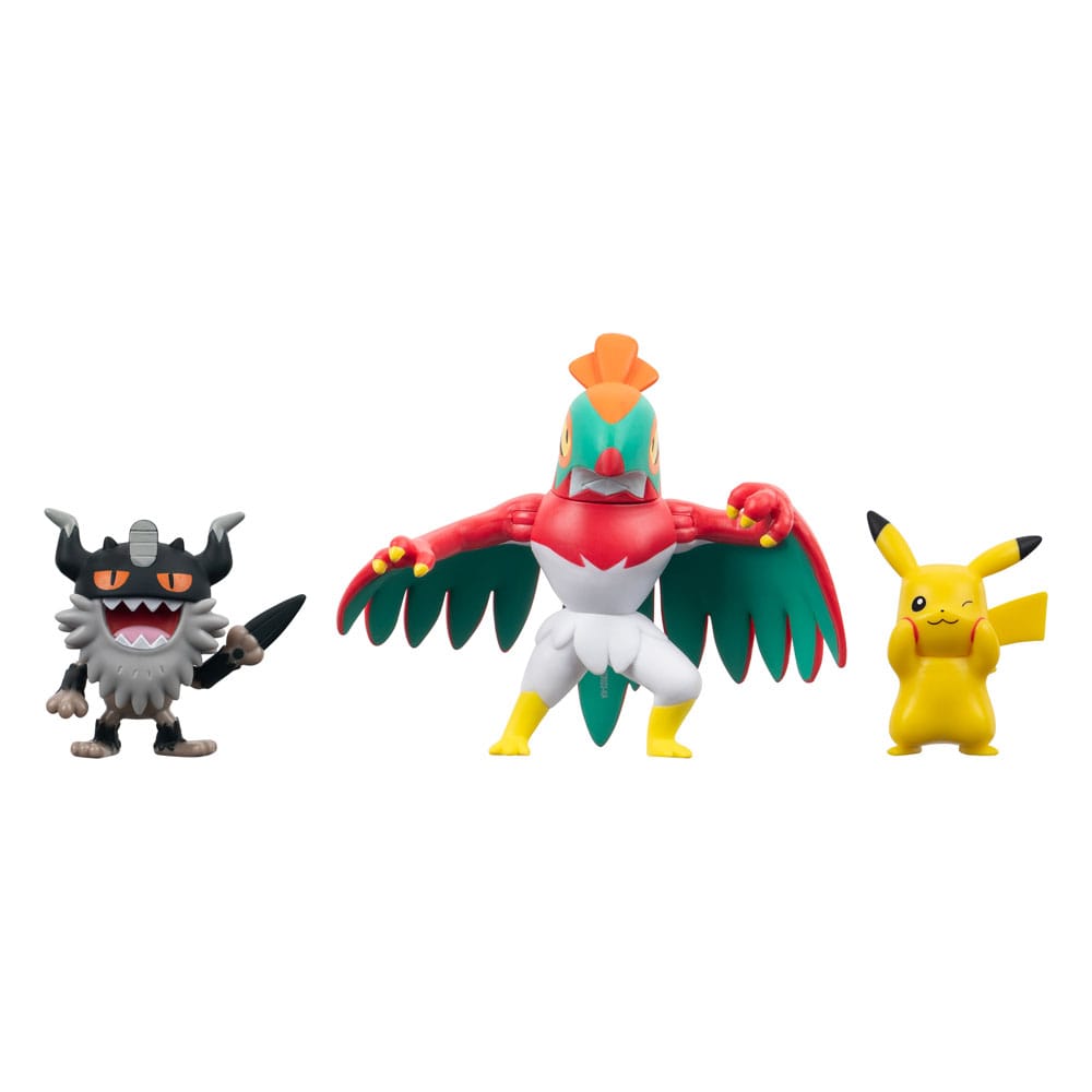 Pokémon Battle Figure Set 3-Pack Pikachu #8, Perrserker, Hawlucha 5cm1