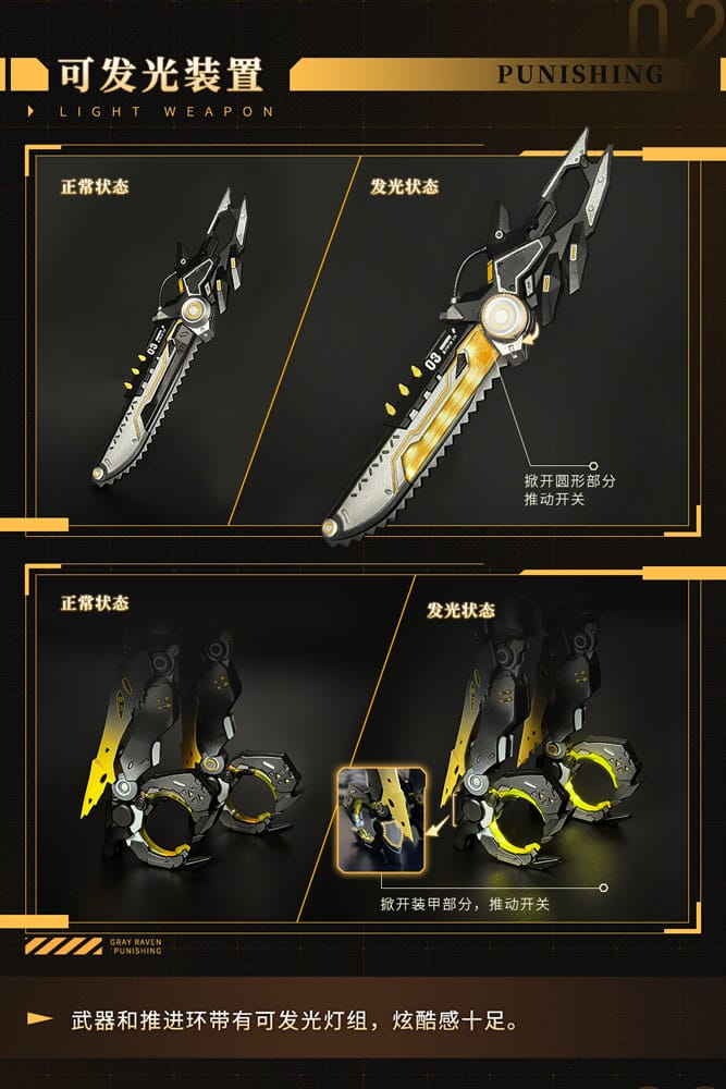 Punishing: Gray Raven Action Figure 1/9 Nanami Pulse Metal Seamless Action Figure 20cm5