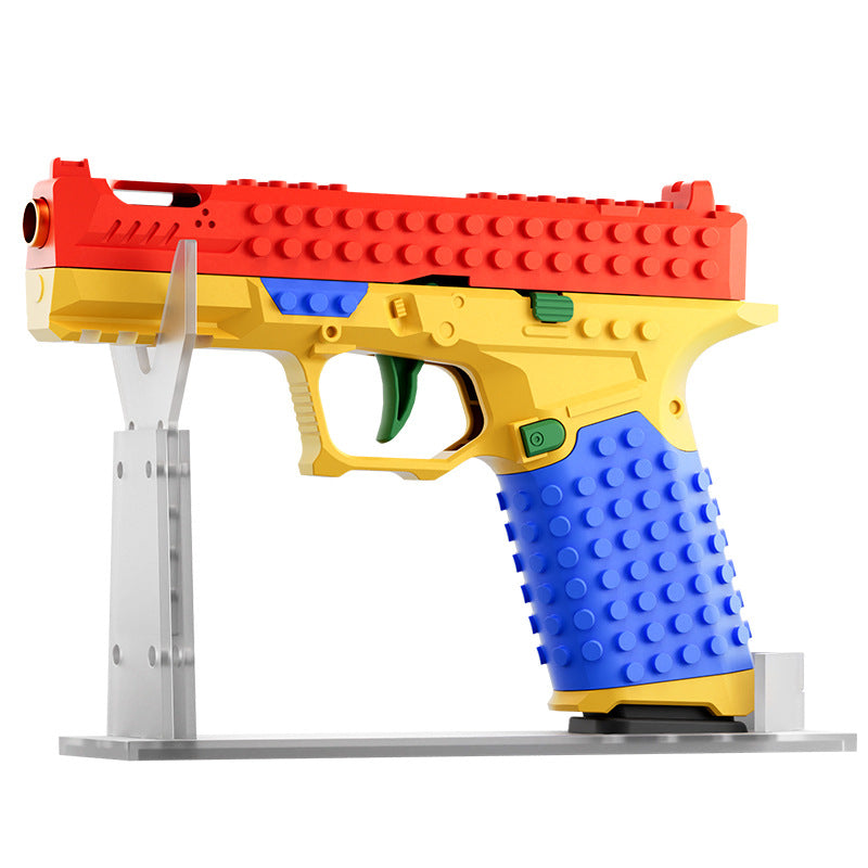 BAZILBAZOS Tactical DIY Building Block Handle Set  Toy gun block19 – Multiplayer Strategy Collaborative Toy  for Outdoor Team Activities & Festival Gift Essential