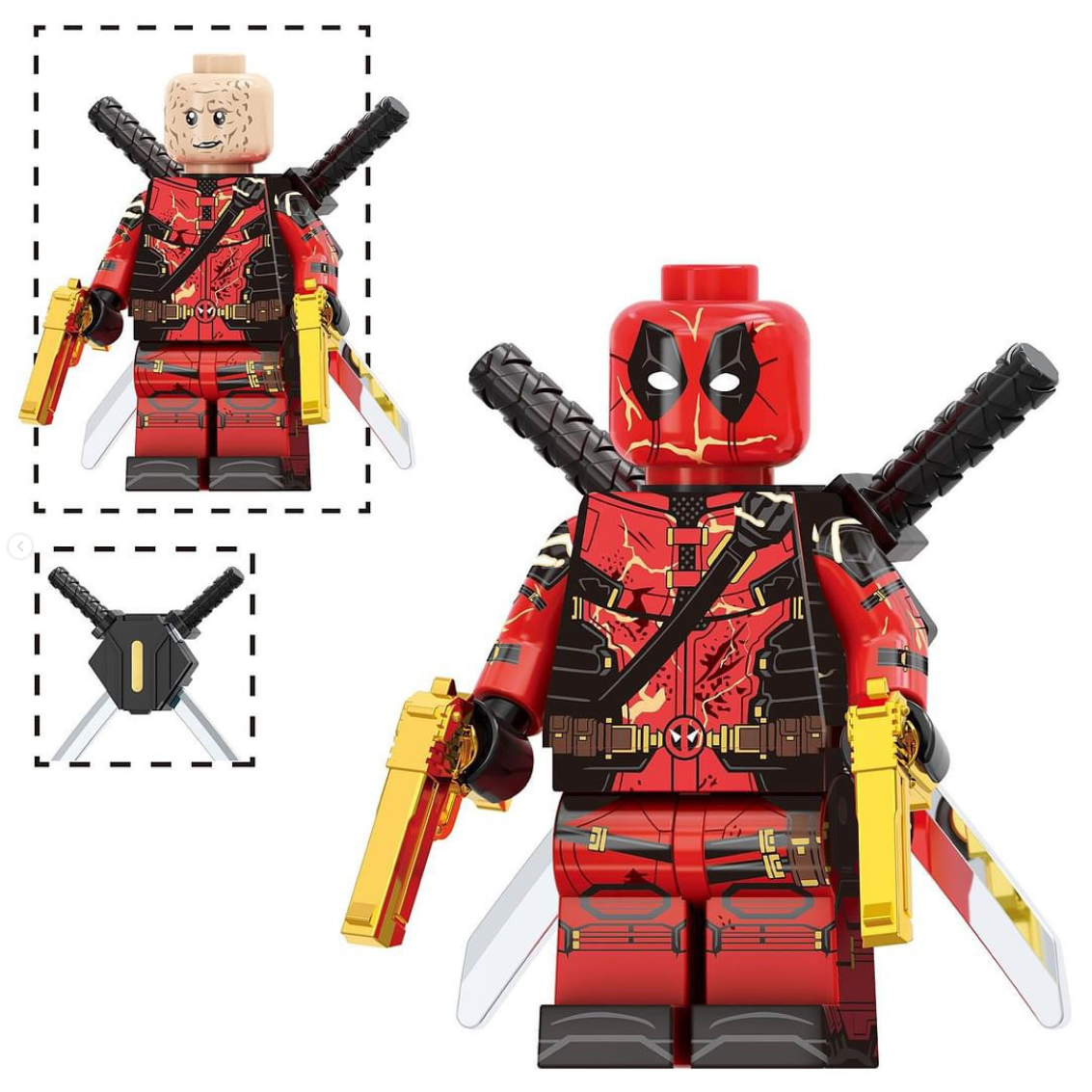 Deadpool Custom Marvel Superhero Minifigure1