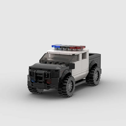Police Pick Up Truck Custom Car MOC1