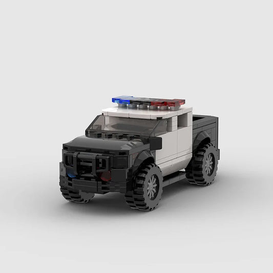 Police Pick Up Truck Custom Car MOC1