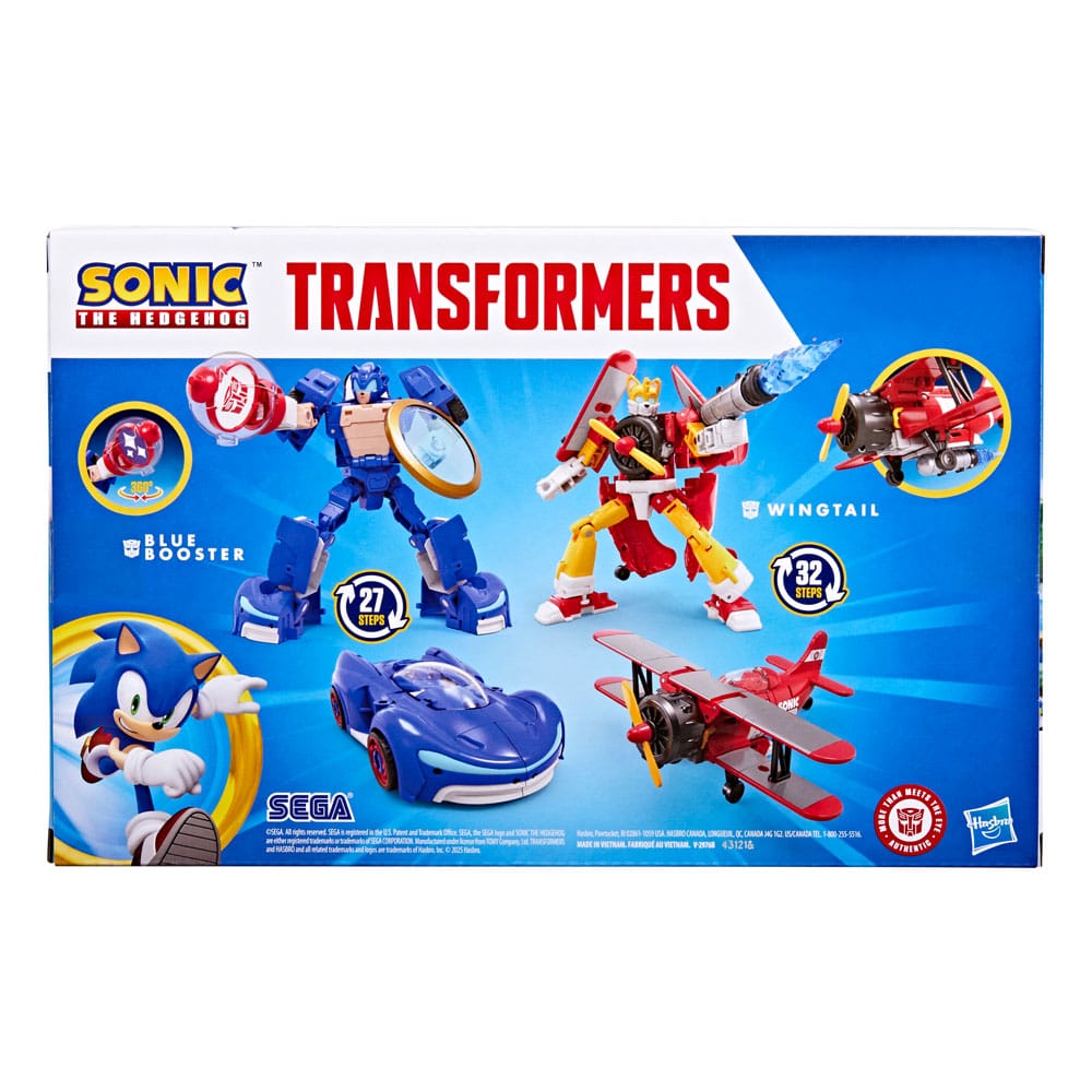 Sonic the Hedgehog x Transformers Action Figure Wingtail & Blue Booster 13cm2
