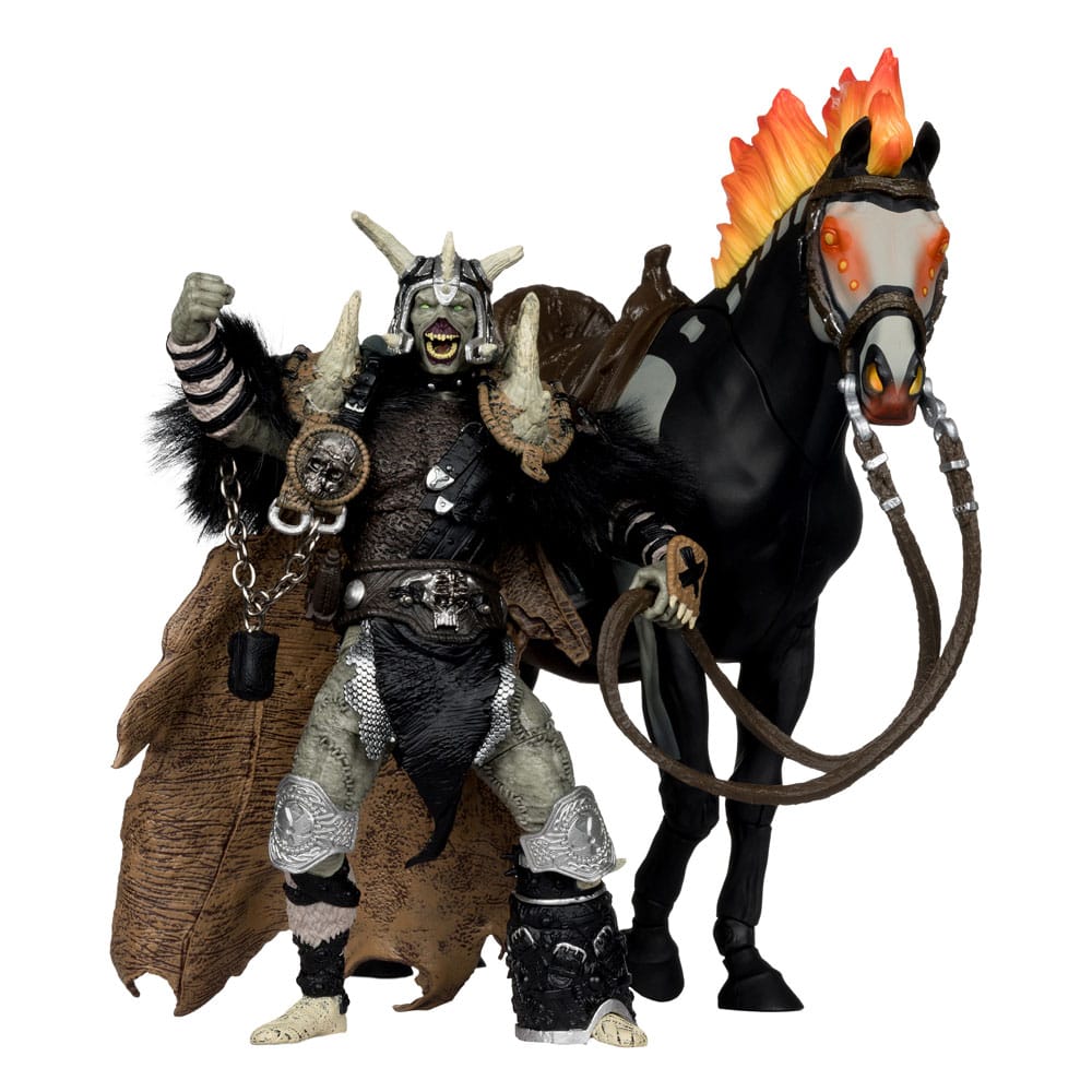 Spawn Action Figure Bloodaxe with Horse (Spawn: The Dark Ages) (McFarlane Toys 30th Anniversary) (Gold Label) 18cm1