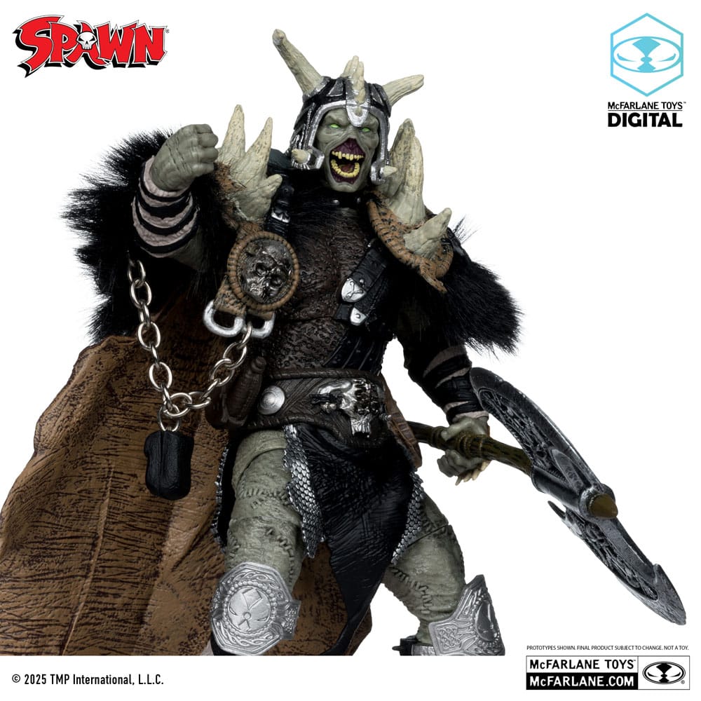Spawn Action Figure Bloodaxe with Horse (Spawn: The Dark Ages) (McFarlane Toys 30th Anniversary) (Gold Label) 18cm3