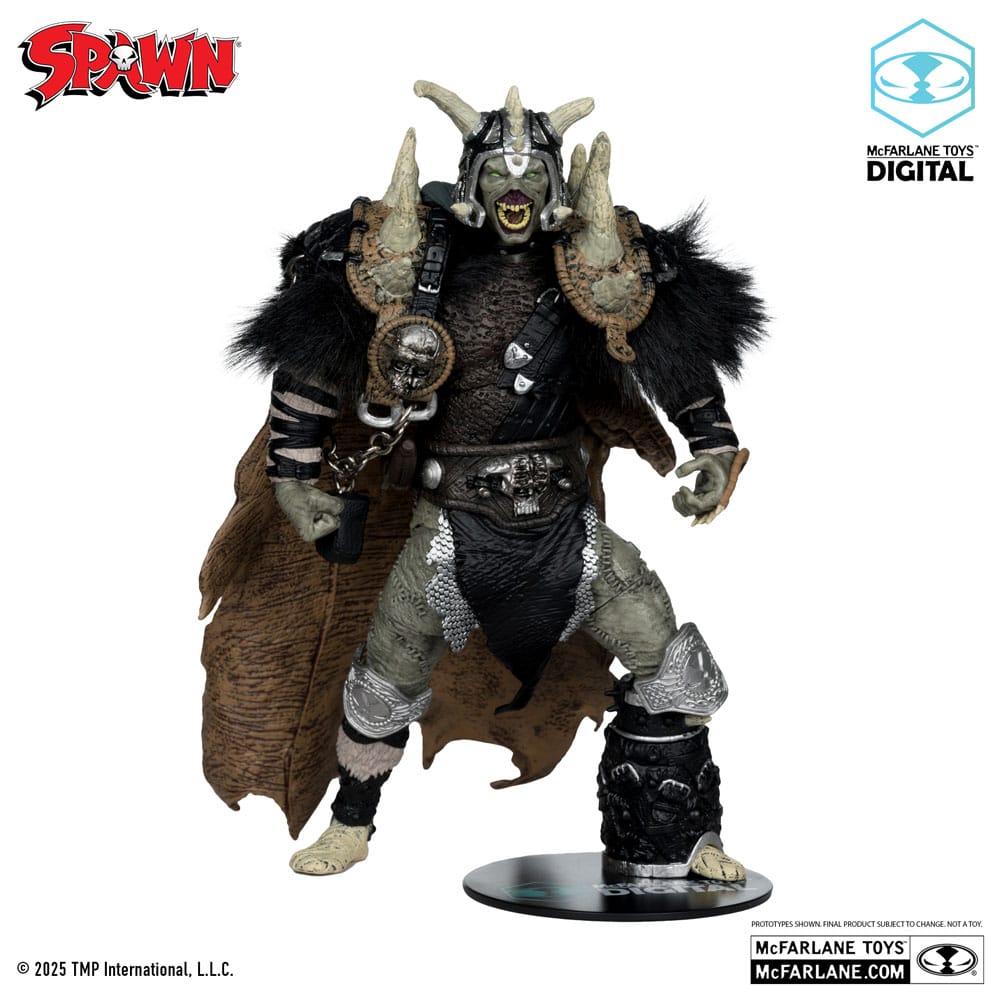 Spawn Action Figure Bloodaxe with Horse (Spawn: The Dark Ages) (McFarlane Toys 30th Anniversary) (Gold Label) 18cm5