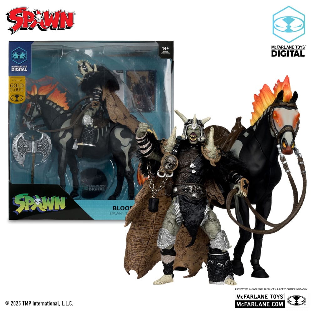 Spawn Action Figure Bloodaxe with Horse (Spawn: The Dark Ages) (McFarlane Toys 30th Anniversary) (Gold Label) 18cm4