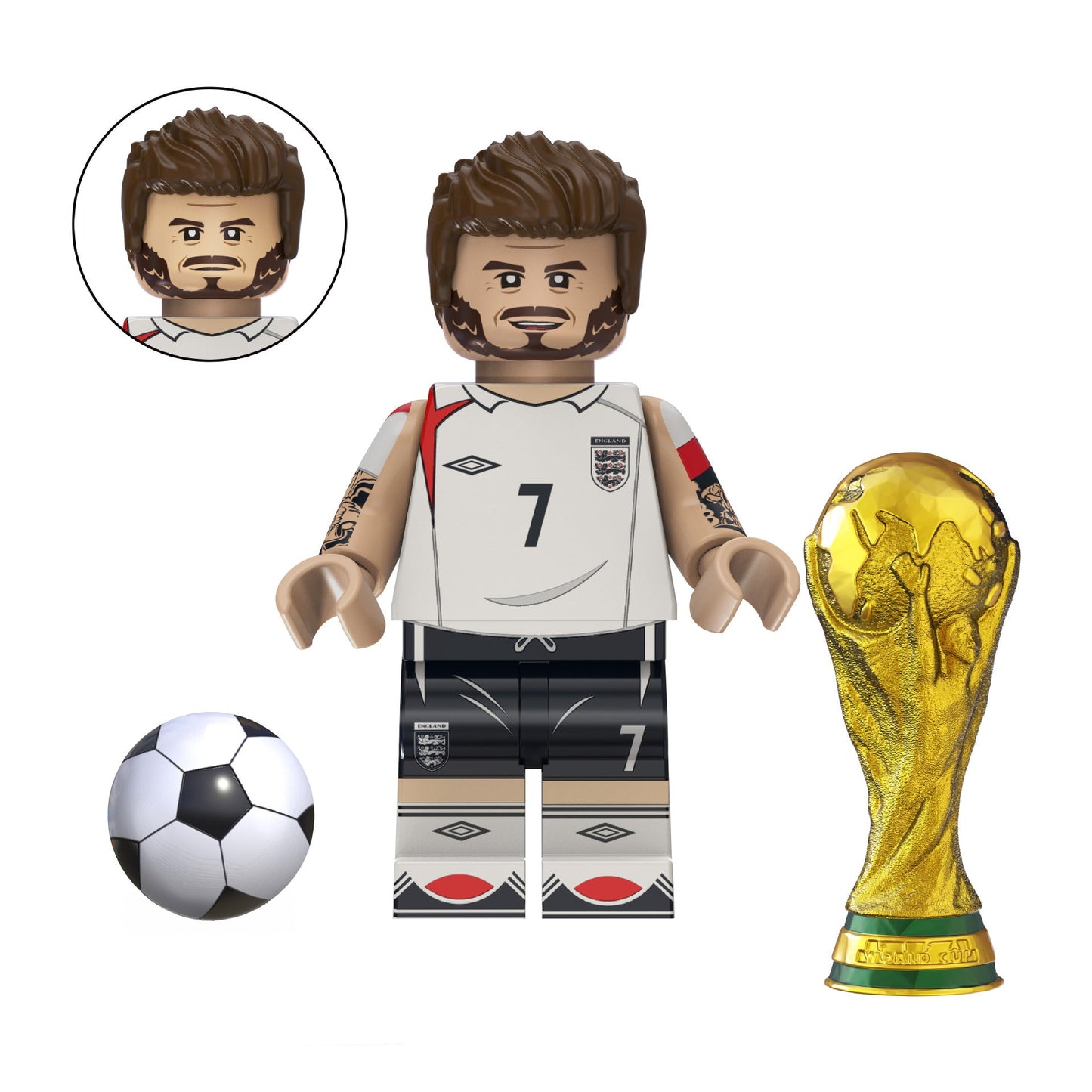 David Beckham (England) Custom Football Legend Minifigure1