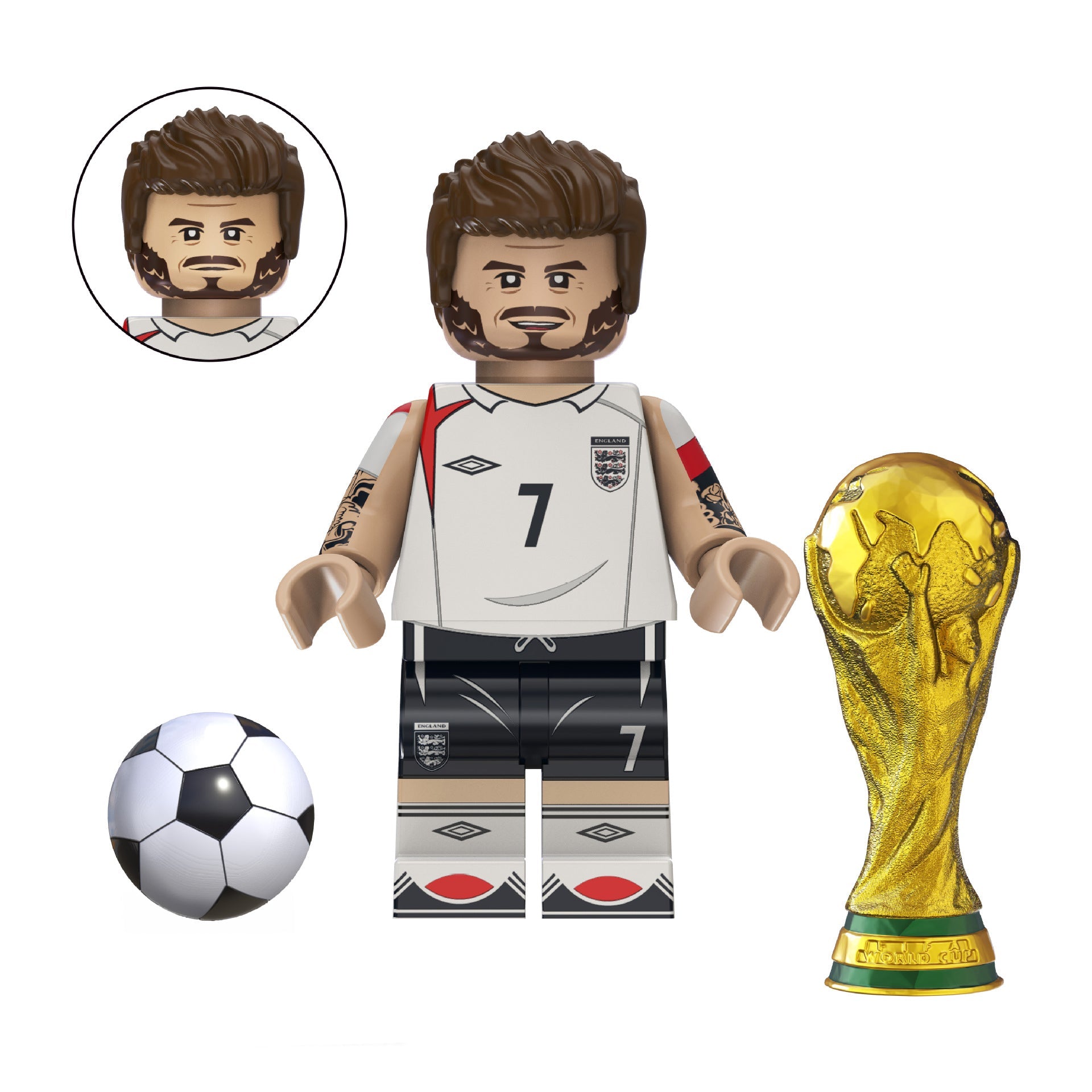 David Beckham (England) Custom Football Legend Minifigure1