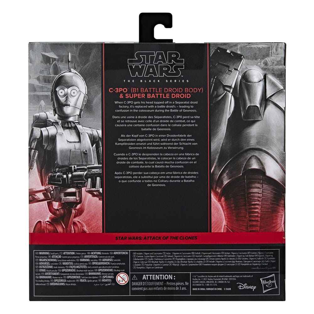Star Wars Episode II Black Series Action Figure 2-Pack C-3PO (B1 Battle Droid Body) & Super Battle Droid 15cm10