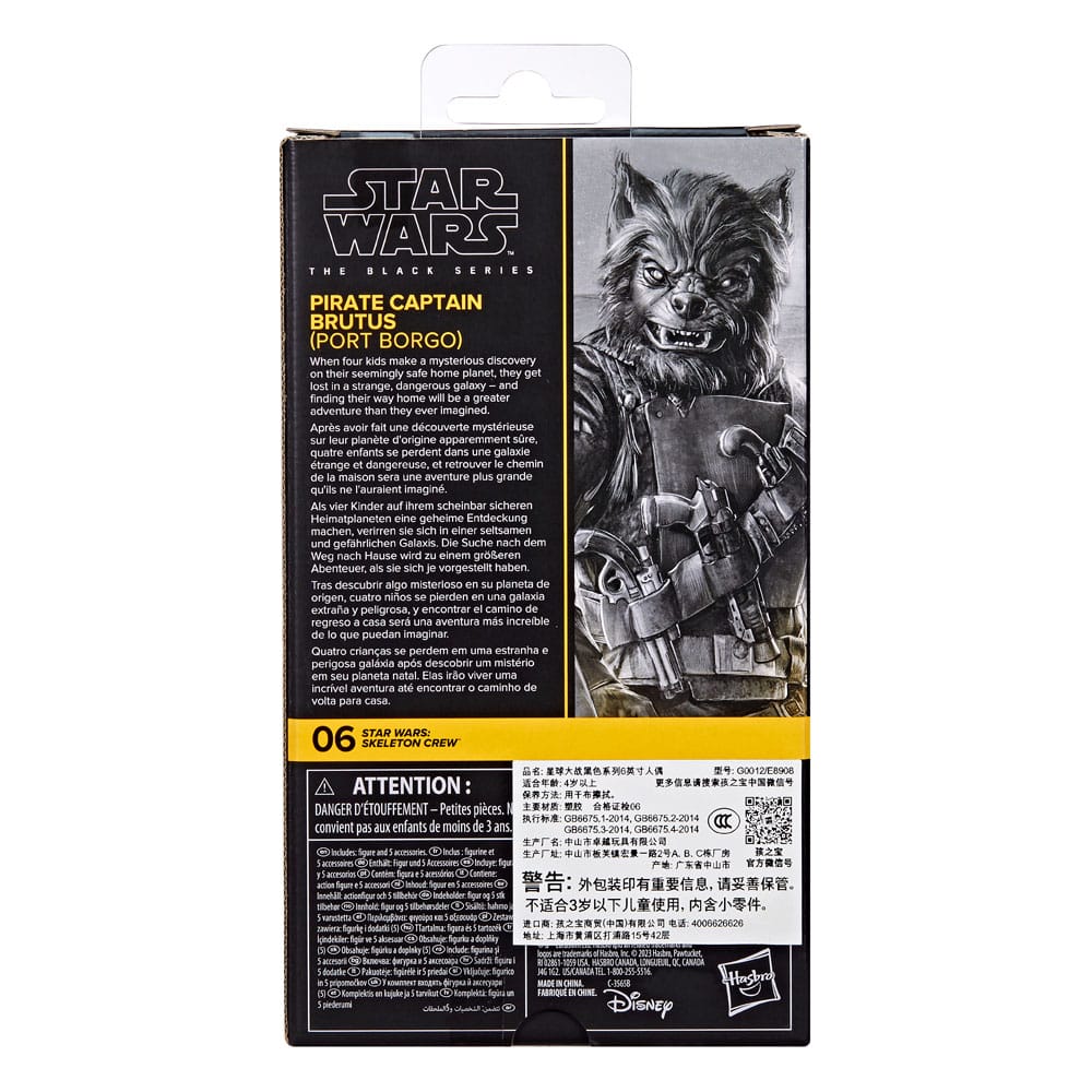 Star Wars: Skeleton Crew Black Series Action Figure Pirate Capitaine Brutus (Port Borgo) 15cm4
