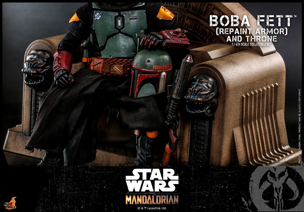 Star Wars: The Mandalorian Action Figure 1/6 Boba Fett Repaint Armor and Throne Special Edition 30cm8