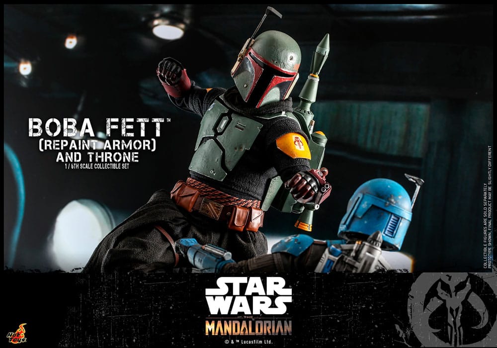 Star Wars: The Mandalorian Action Figure 1/6 Boba Fett Repaint Armor and Throne Special Edition 30cm9
