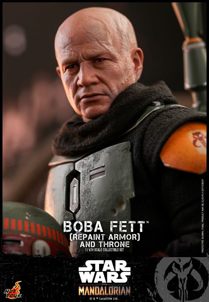 Star Wars: The Mandalorian Action Figure 1/6 Boba Fett Repaint Armor and Throne Special Edition 30cm3