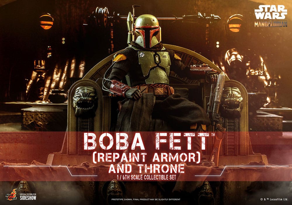 Star Wars: The Mandalorian Action Figure 1/6 Boba Fett Repaint Armor and Throne Special Edition 30cm11