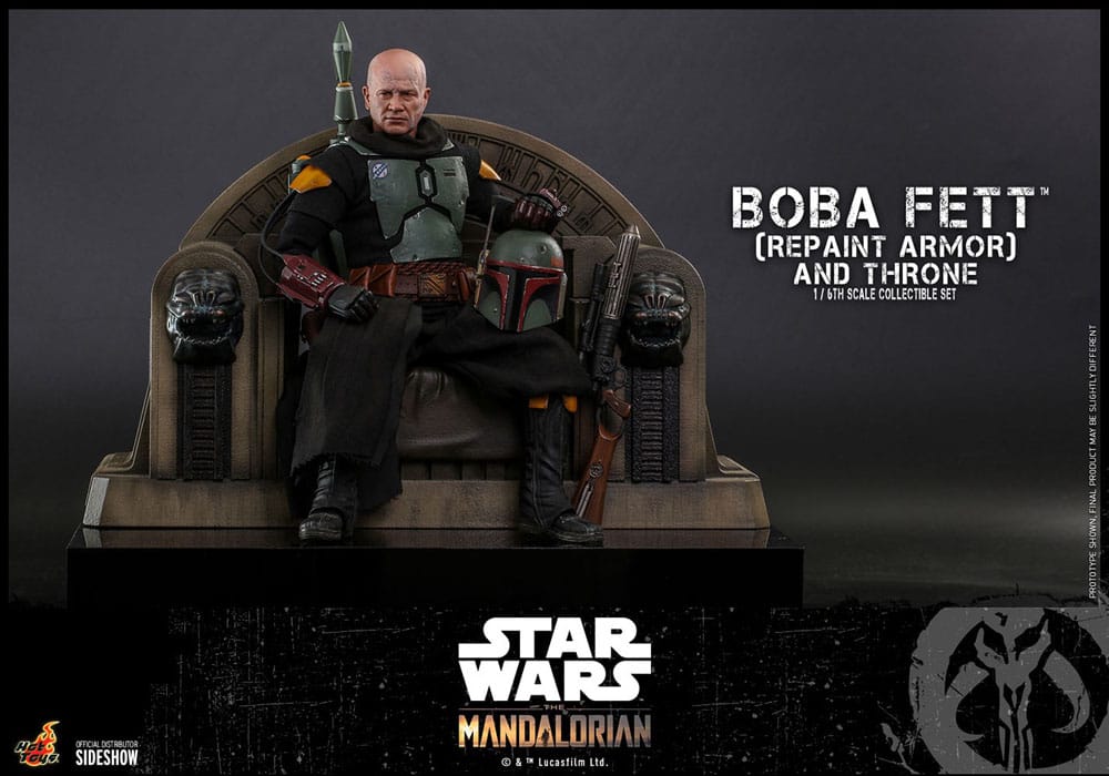 Star Wars: The Mandalorian Action Figure 1/6 Boba Fett Repaint Armor and Throne Special Edition 30cm12