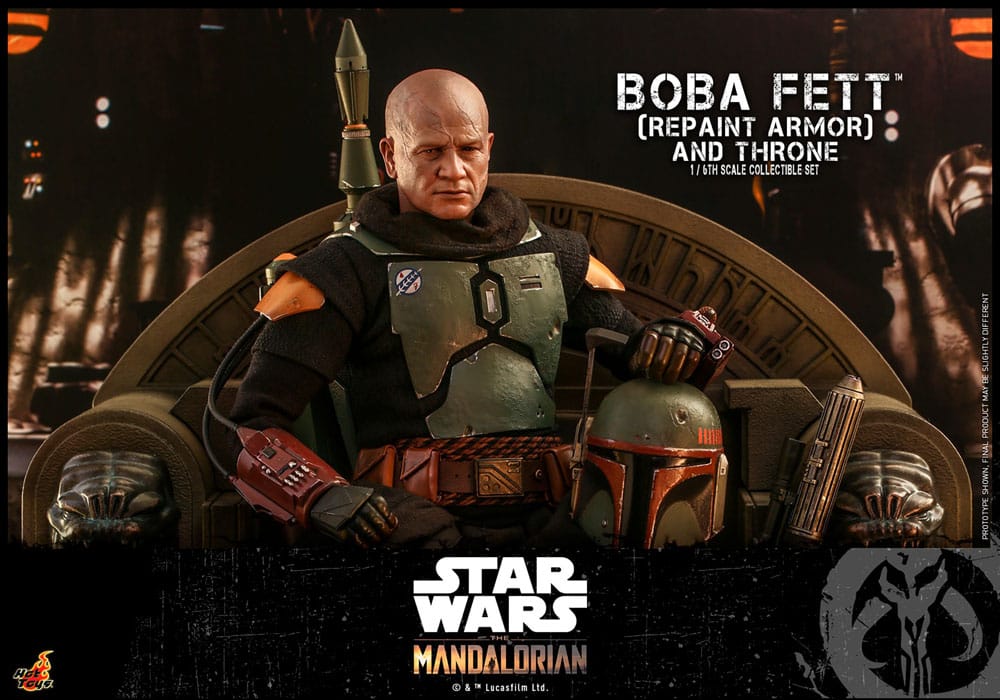 Star Wars: The Mandalorian Action Figure 1/6 Boba Fett Repaint Armor and Throne Special Edition 30cm4