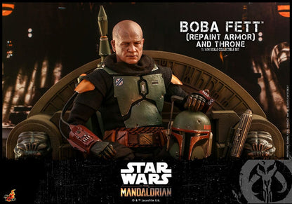 Star Wars: The Mandalorian Action Figure 1/6 Boba Fett Repaint Armor and Throne Special Edition 30cm4