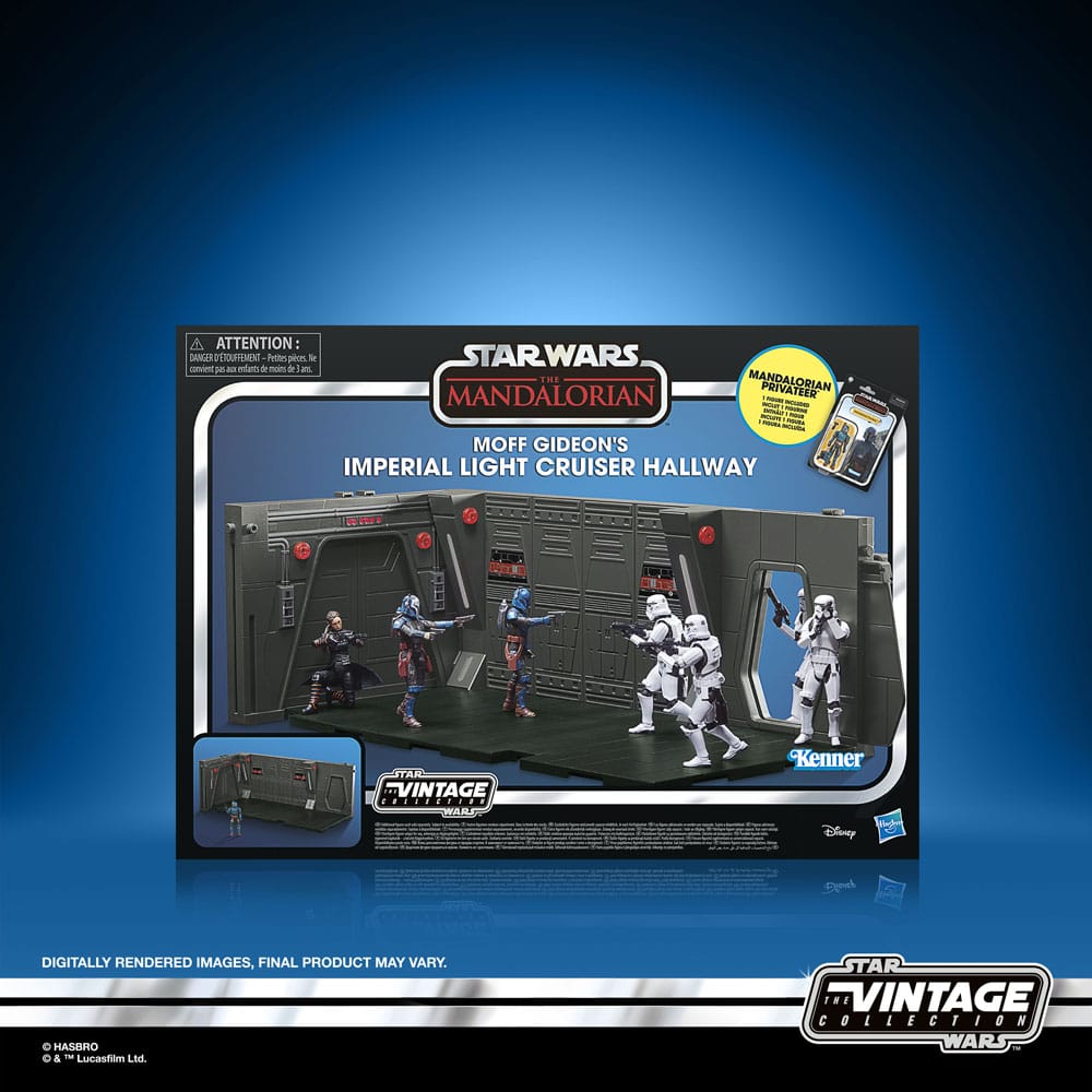 Star Wars: The Mandalorian Vintage Collection Tantive IV Hallway with Mandalorian Privateer Figure 10cm2