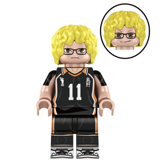 Kei Tsukishima Custom Haikyu!! Anime Minifigure1