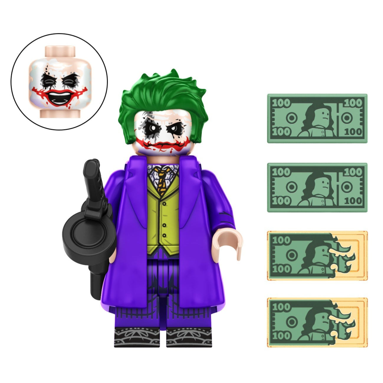 The Joker (The Dark Knight Trilogy) Custom DC Supervillain Minifigure1