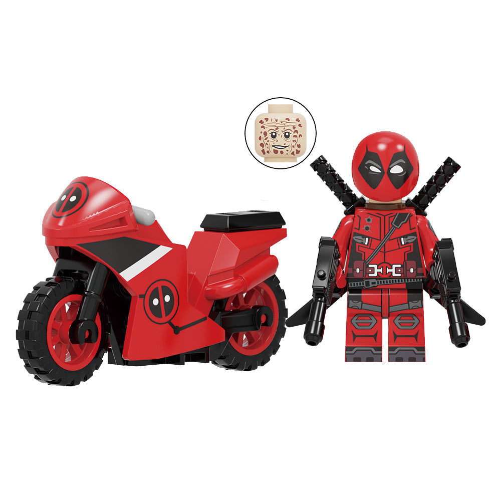 Deadpool Motorbike Custom Marvel Superhero Minifigure1