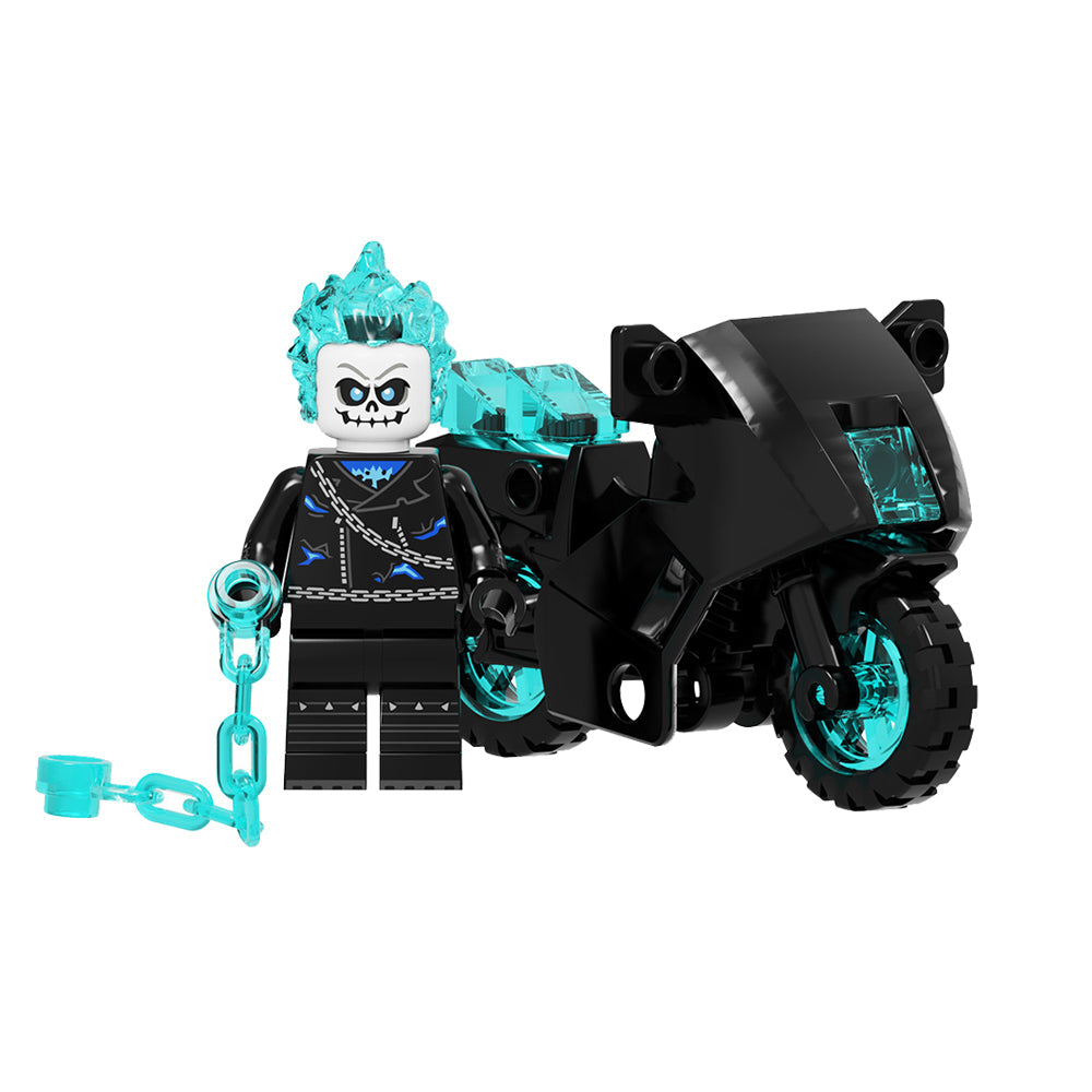 Ghost Rider (Danny Ketch) Motorbike Custom Marvel Superhero Minifigure1