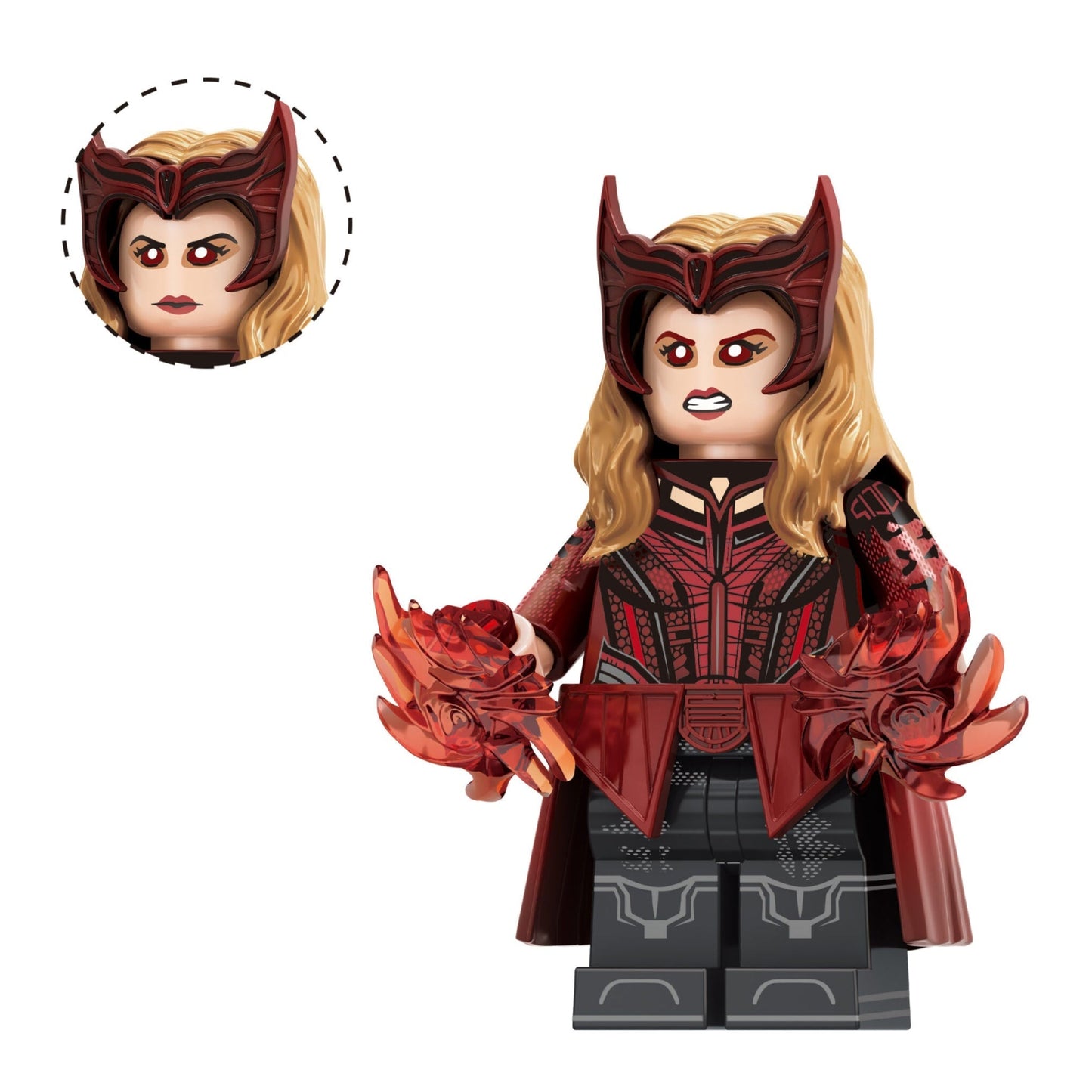 Scarlet Witch Custom Marvel Superhero Minifigure1
