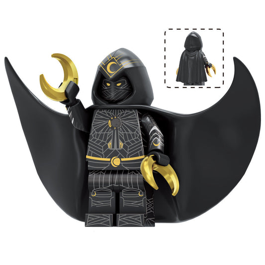 Moon Knight (Black Suit) Custom Marvel Superhero Minifigure1