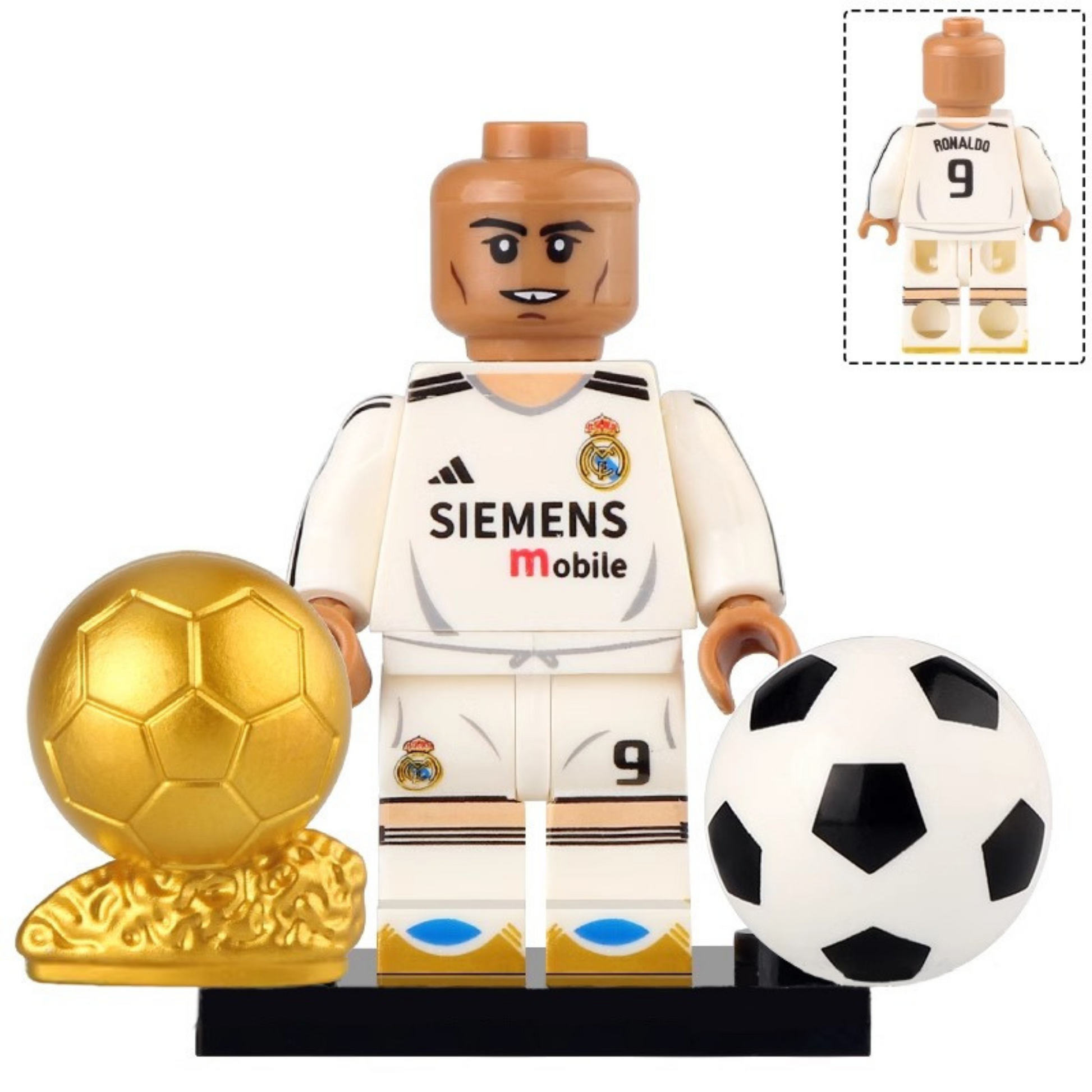 Ronaldo Nazário Custom Minifigure Football Legend1