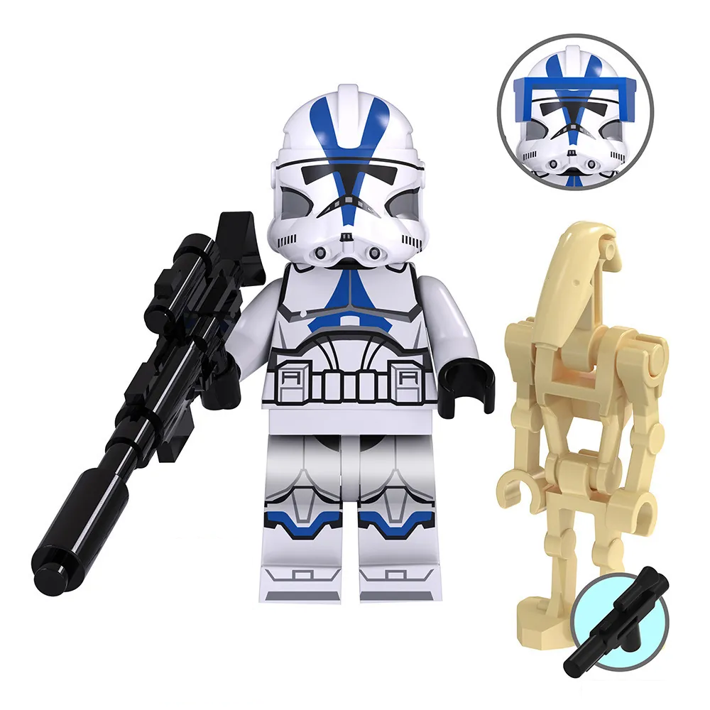 501st Clone Trooper with Battle Droid Custom Star Wars Minifigure1
