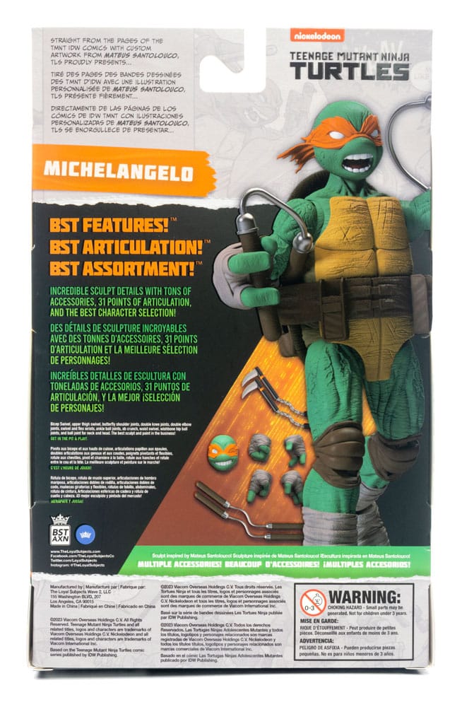 Teenage Mutant Ninja Turtles BST AXN Action Figure Michelangelo (IDW Comics) 13cm8