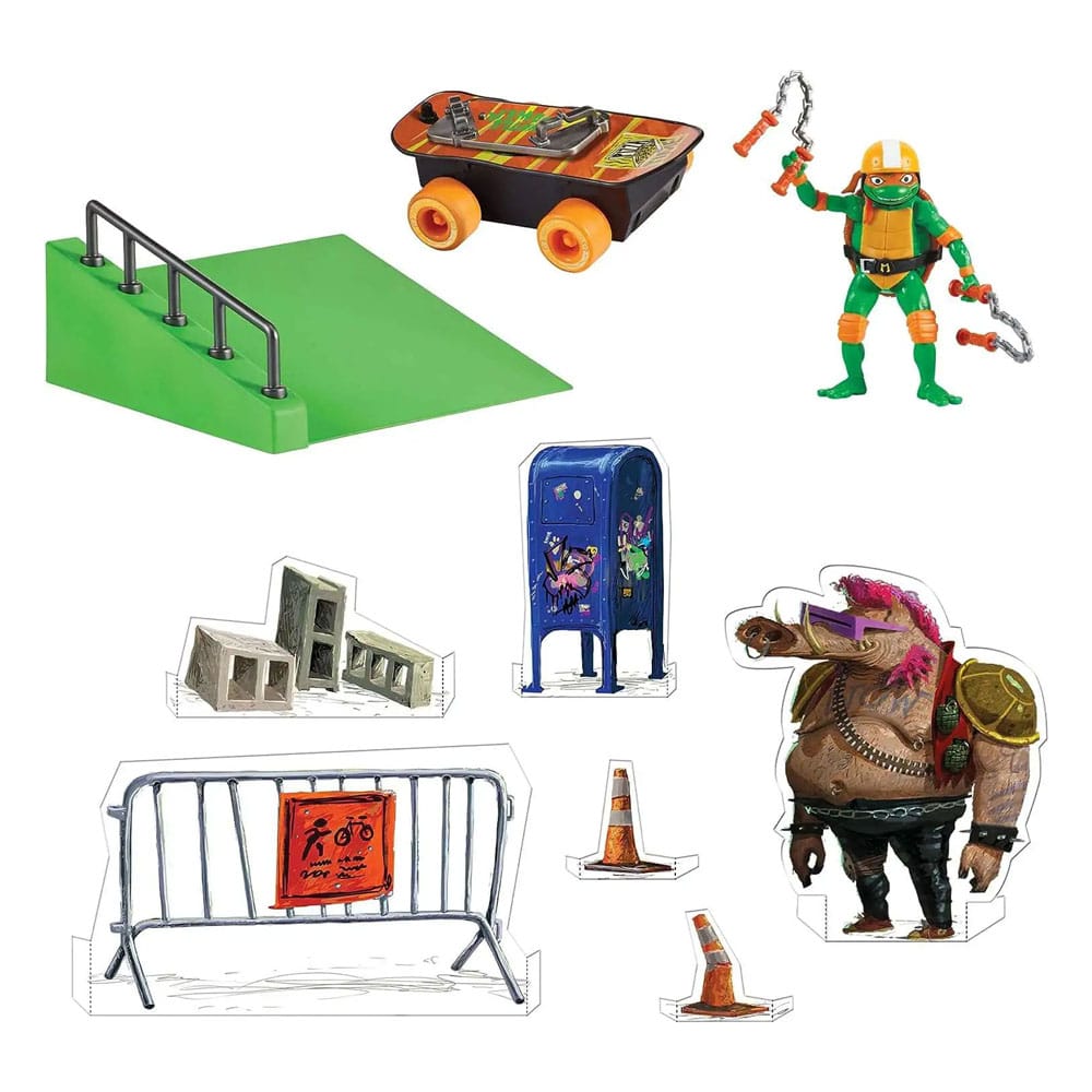 Teenage Mutant Ninja Turtles: Mutant Mayhem Build N' Shred Skatepark Assortment (8)12