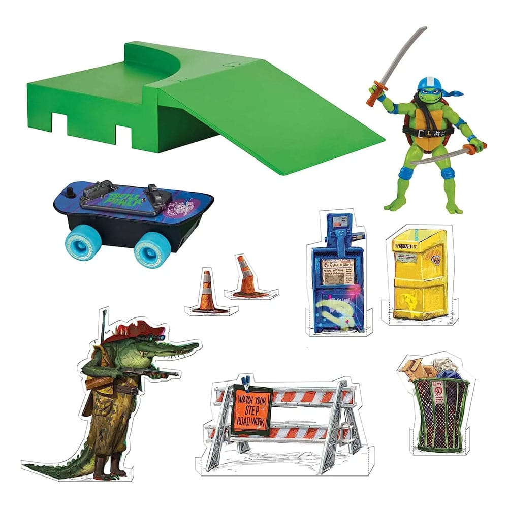 Teenage Mutant Ninja Turtles: Mutant Mayhem Build N' Shred Skatepark Assortment (8)5