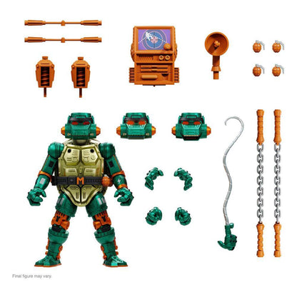 Teenage Mutant Ninja Turtles Ultimates Action Figure Warrior Metalhead Michelangelo 18cm1