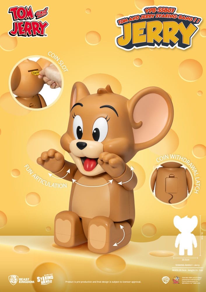 Tom & Jerry Syaking Bang PVC Figure Jerry 30cm7