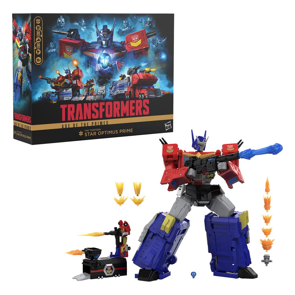 Transformers Age of the Primes Titan Class Action Figure The Thirteen Star Optimus Prime 38cm3