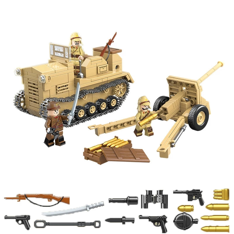 WW2 Japanese Type 98 Shi-Ke Tractor and Field Gun2