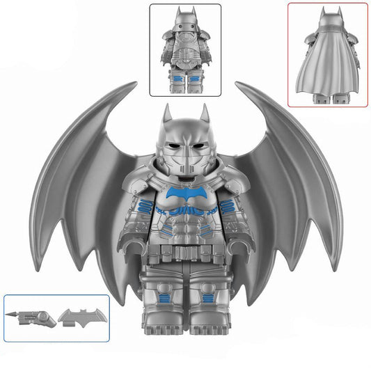 Batman (XE Suit Silver) Custom DC Comics Superhero Minifigure