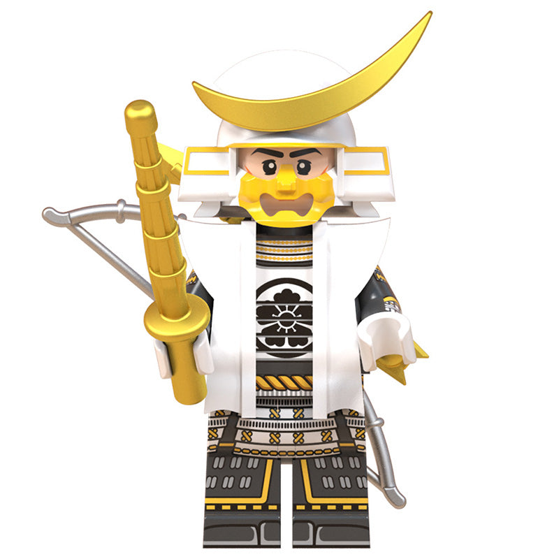 Japanese Samurai in White Custom Minifigure1