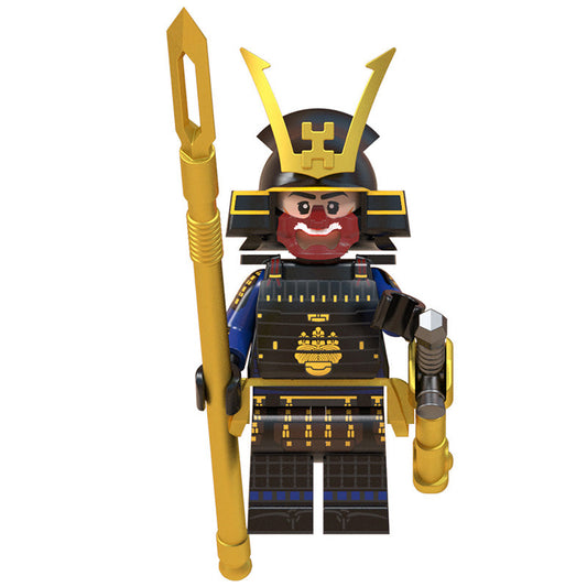Japanese Samurai in Blue Custom Minifigure1