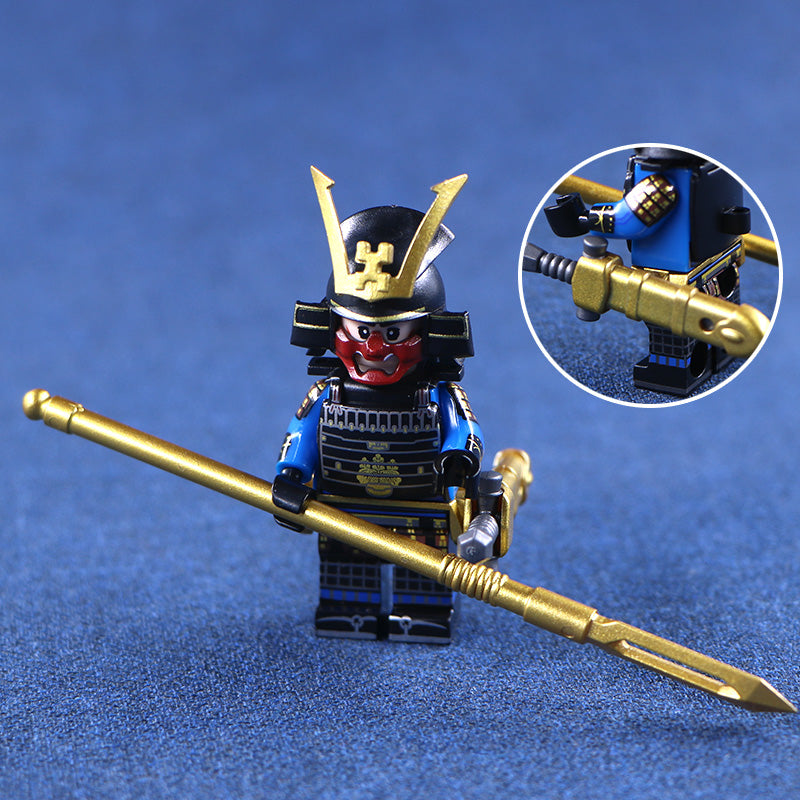 Japanese Samurai in Blue Custom Minifigure2