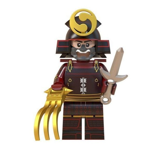 Japanese Samurai in Red Custom Minifigure1