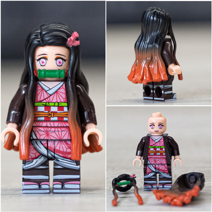 Nezuko Kamado From Demon Slayer Custom Anime Minifigure2