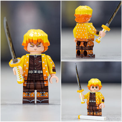Zenitsu Agatsuma From Demon Slayer Custom Anime Minifigure2